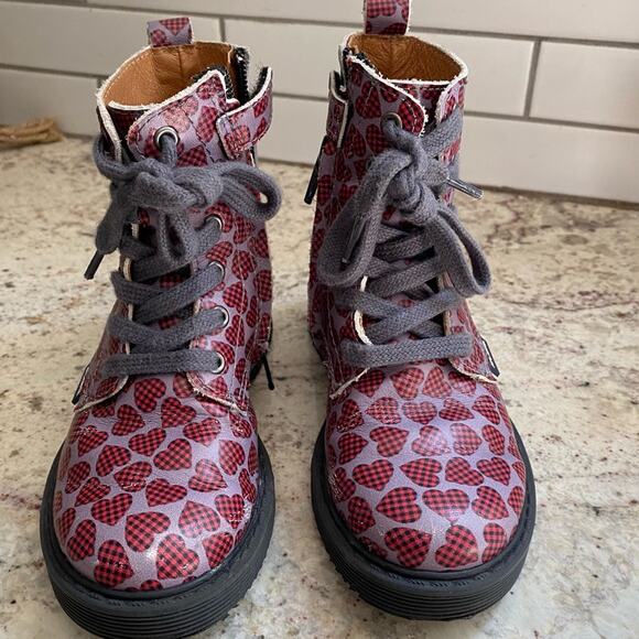 ATLANTA MOCASSIN $149 Kids Gray Heart Boot Portugal EU 27 US 10 Sold Out - Picture 8 of 14